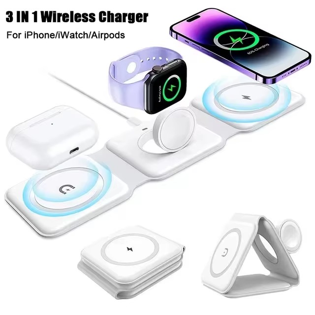 3-in-1 magnetic wireless charger hero image